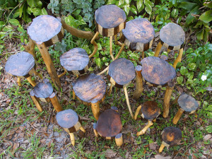 rustic wood plant stands