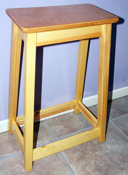 wood kitchen stool