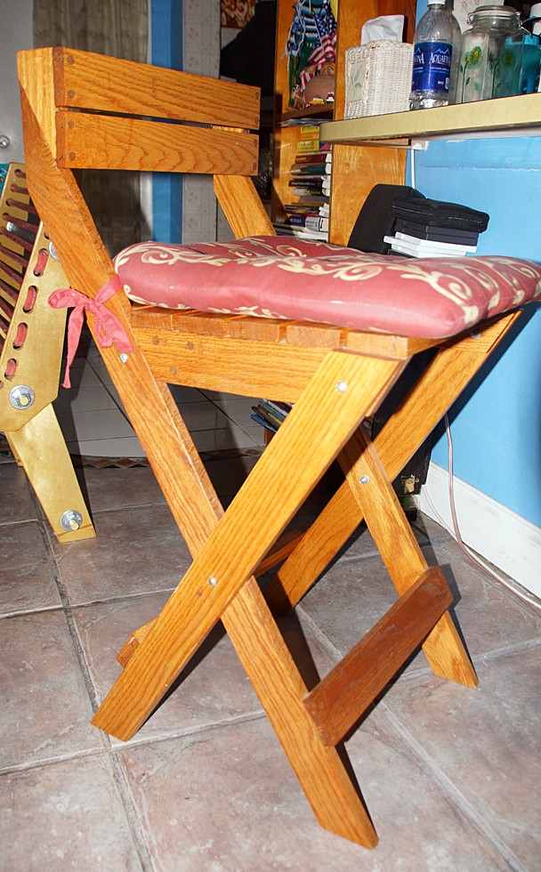 rustic wood kitchen stool