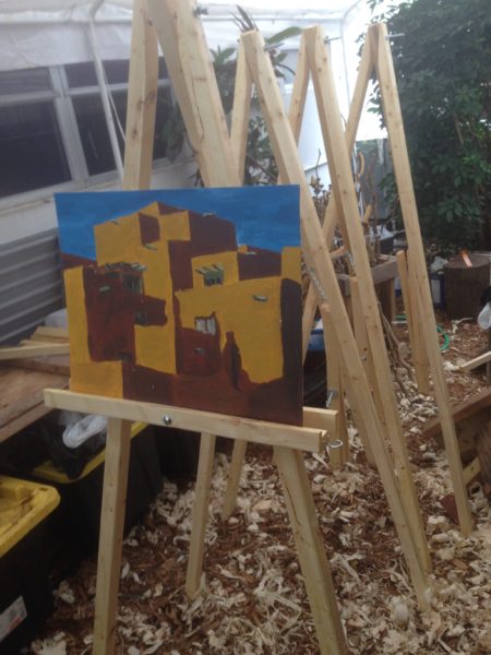 simple rustic art easels