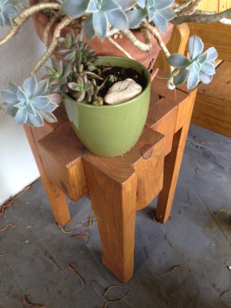 wood side table