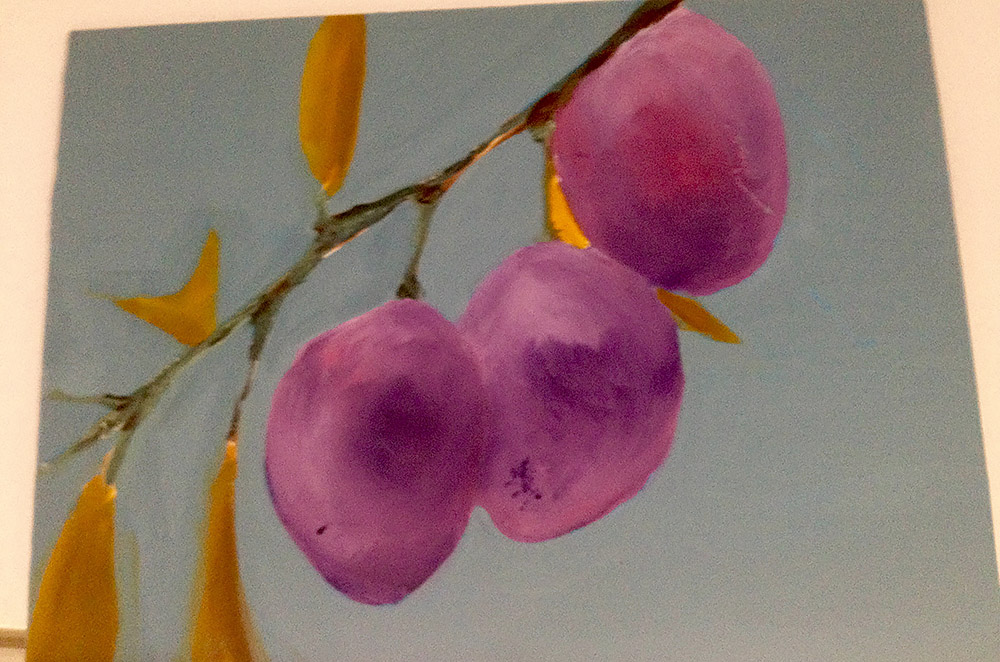 painting of plums