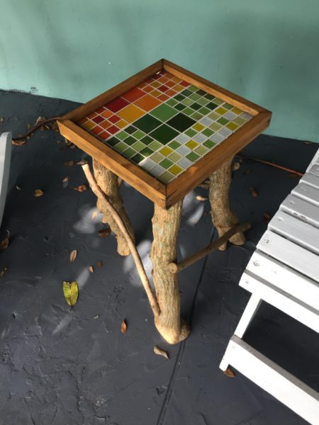 side table with mosaic top