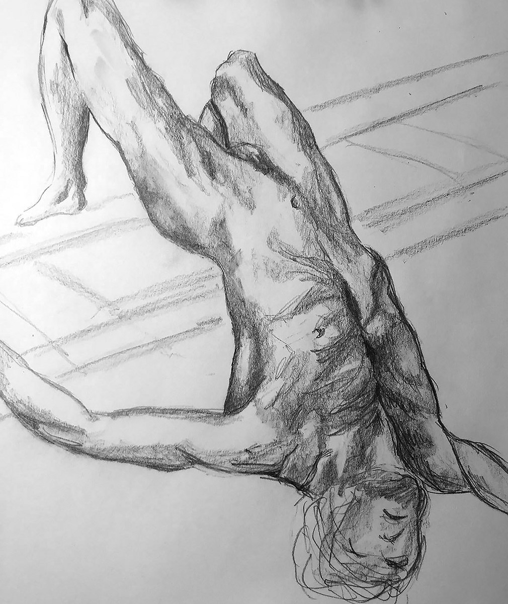 Graphite Pencil Drawing After Gericault