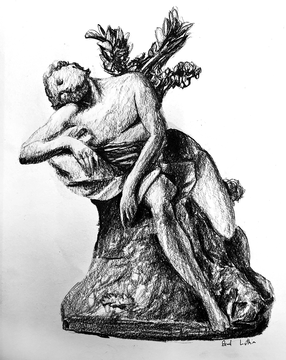 Drawing of Sleeping Endymion by Agostino Cornacchini