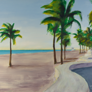 11”x14” Oil Painting of a Beach in South Florida on Panel