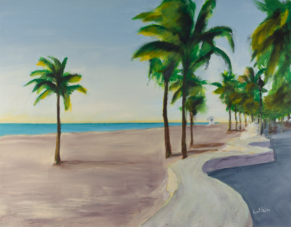 11”x14” Oil Painting of a Beach in South Florida on Panel