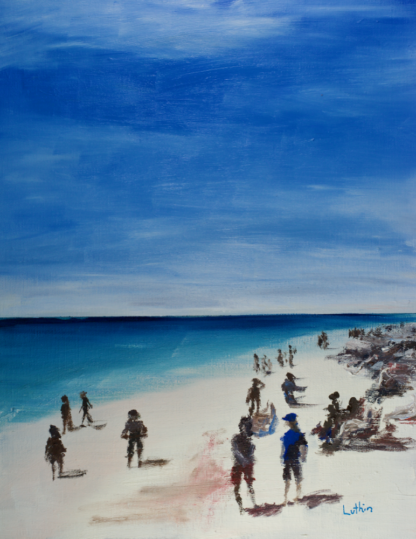 11”x14” Oil Painting of a Beach in South Florida on Panel