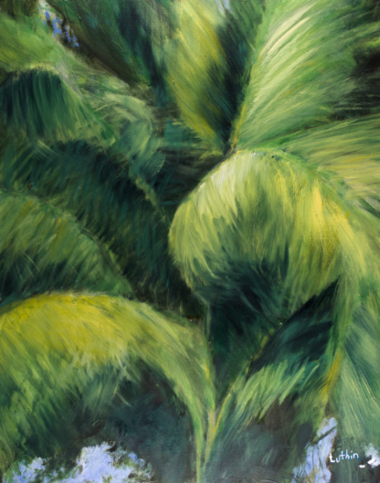 11”x14” Oil Painting of a Palm in South Florida on Panel