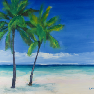 11”x14” Oil Painting of a Beach in South Florida on Panel