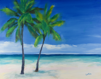 11”x14” Oil Painting of a Beach in South Florida on Panel