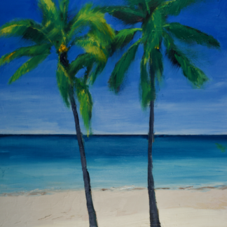 11”x14” Oil Painting of a Beach in South Florida on Panel