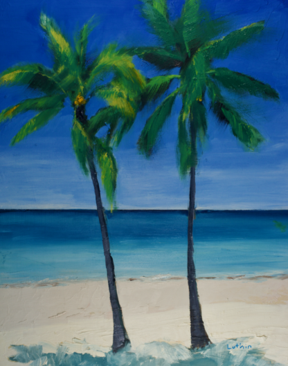 11”x14” Oil Painting of a Beach in South Florida on Panel