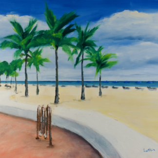 11”x14” Oil Painting of a Beach in South Florida on Panel