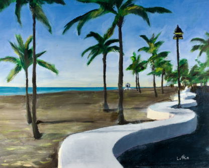 11”x14” Oil Painting of a Beach in South Florida on Panel