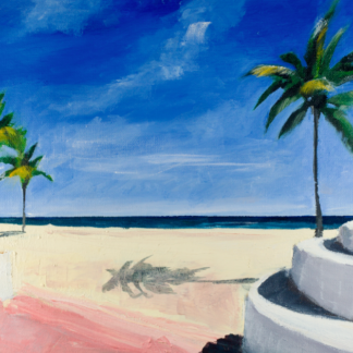 11”x14” Oil Painting of a Beach in South Florida on Panel